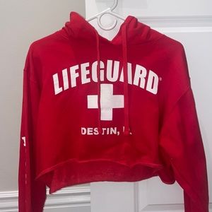 Cropped Destin Life Guard Hoodie